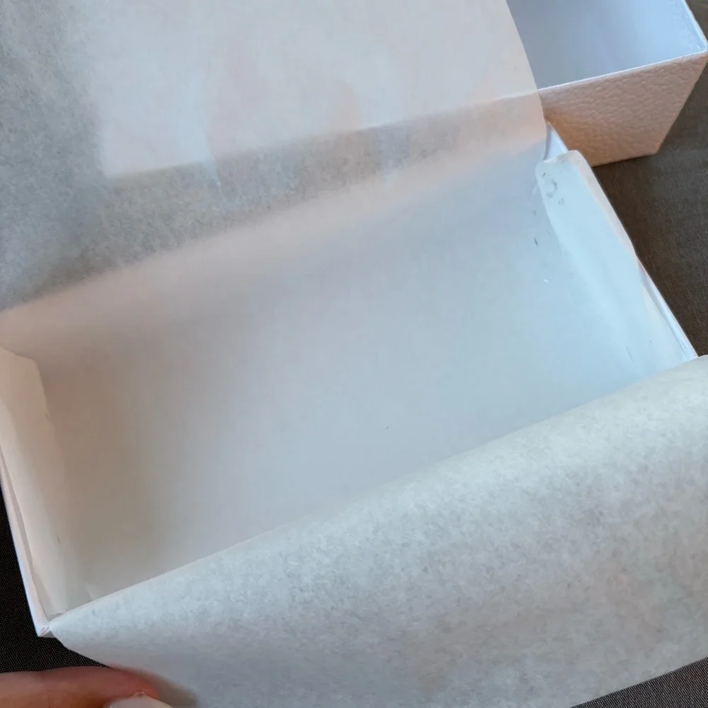 Dior Textured White Gift Box with Gold Lettering